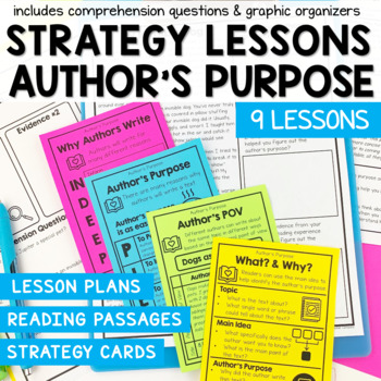 Preview of Author's Purpose Small Group Lessons and Reading Passages & Worksheets