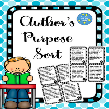Preview of Author's Purpose Sort