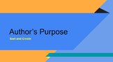 Author's Purpose Sort and Create - Interactive Slide Deck