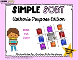 Author's Purpose Sorting Cards