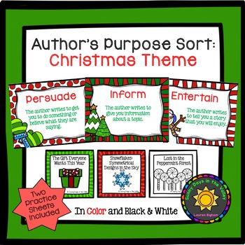 Christmas Author's Purpose Google Slides Game - Staying Cool in the Library