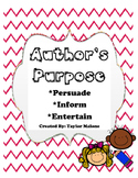 Author's Purpose Student Response Sheets