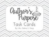 Author's Purpose Task Cards (CCSS Aligned)