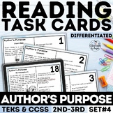 Author's Purpose Task Cards | Comprehension | Differentiat