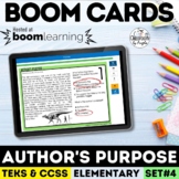 Author's Purpose Task Cards Digital Boom Cards