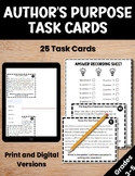 Author's Purpose Task Cards: Grades 3-5