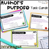 Author's Purpose Task Cards RTI Daily Reading Comprehensio