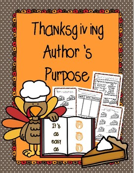 Preview of Author's Purpose: Thanksgiving Edition