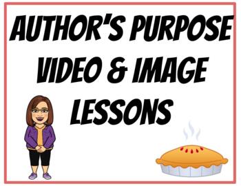 Preview of Author's Purpose Video and Image Lesson with Classroom Displays