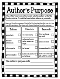 Author's Purpose Worksheet