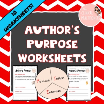 Preview of Author's Purpose Worksheets