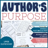 Author's Purpose Worksheets Task Cards and Anchor Charts 3