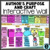 Author's Purpose and Craft Interactive Wall - Reading Wall