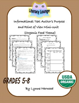 Preview of Informational Text Author's Purpose and Point of View Mini-Unit