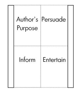 Preview of Author's Purpose foldable