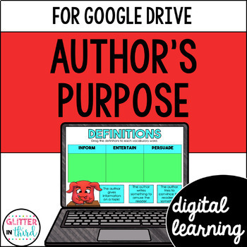 Preview of Author's Purpose Activities for Google Classroom