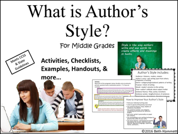Preview of Author's Style Writing Activities (Middle Grades)