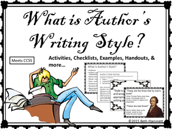 Preview of Author's Style Writing Activities (Upper Levels)