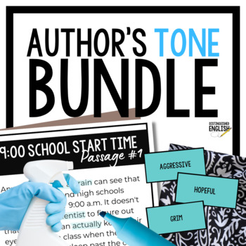 Preview of Author's Tone Bundle for Middle School | Passages Worksheets Games
