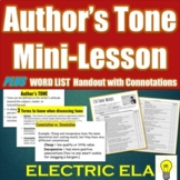 Author's Tone Mini-Lesson PLUS 150 Tone Words with Connota