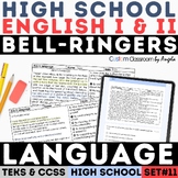 STAAR Author's Use of Language Bell-Ringers High School Fi