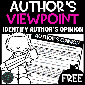 Preview of Author's ViewPoint Freebie Worksheet 2nd-3rd grade ELA.2.R.2.4 & ELA.3.R.2.4