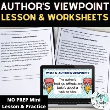 Preview of Author's Viewpoint PowerPoint Lesson and Worksheets