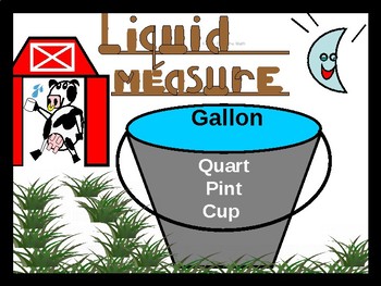 Preview of Authored Story:  Liquid Measure-  gallon, quart, pint, cup/DISTANCE LEARNING