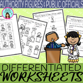 Authority Figures & Public Officials Unit Worksheets - DIF