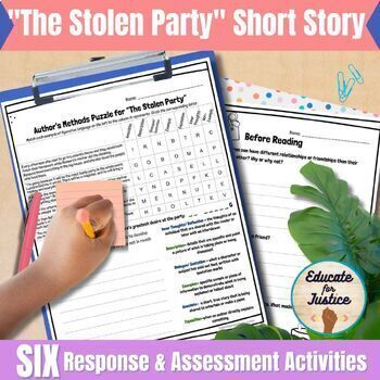 Preview of Authors Craft Short Story Module- "The Stolen Party" for Sixth & Seventh Grades