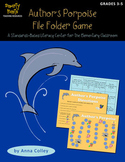 Author's "Porpoise" File Folder Game (author's purpose center)
