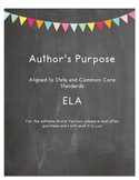 Author's Purpose