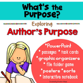 Author's Purpose | PowerPoint, Passages, Task Cards and Activities