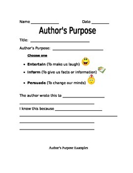Preview of Author's Purpose - BUNDLED package