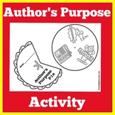 Author's Authors Purpose Worksheet Kindergarten 1st 2nd 3r