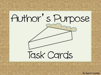 Preview of Author's Purpose Cards
