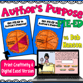 Author's Purpose PIE'ED Craftivity in Print and Digital with TpT Easel
