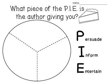 Author's Purpose Graphic Organizer by Miss Johnston's Journey | TpT