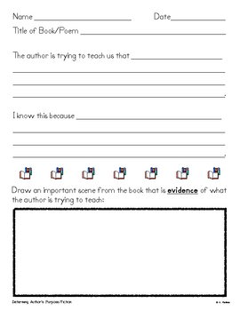 Preview of Author's Purpose Graphic Organizer/Worksheet