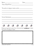 Author's Purpose Graphic Organizer/Worksheet