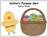 Author's Purpose Literacy Center Sort - Easter Theme