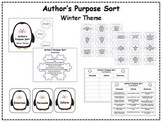 Author's Purpose Literacy Center Sort - Winter Theme