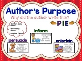 Author's Purpose Literacy Center and Anchor Chart