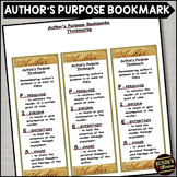 Author's Purpose Literary Element Bookmark