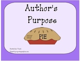 Author's Purpose -PIE ~ on the SMARTboard