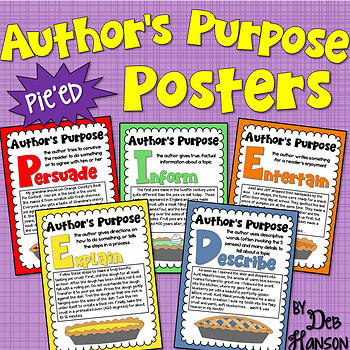 Preview of Author's Purpose PIE'ED Posters