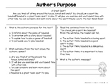 Author's Purpose: Persuasive Text Freebie