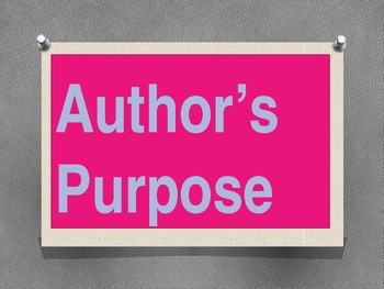 Preview of Author's Purpose Power Point