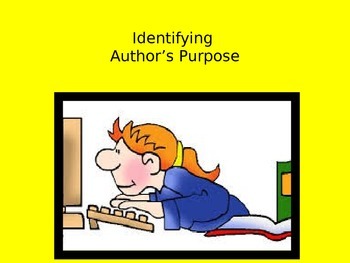 Preview of Author's Purpose PowerPoint