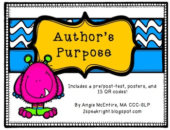 Preview of Author's Purpose QR Code Activity